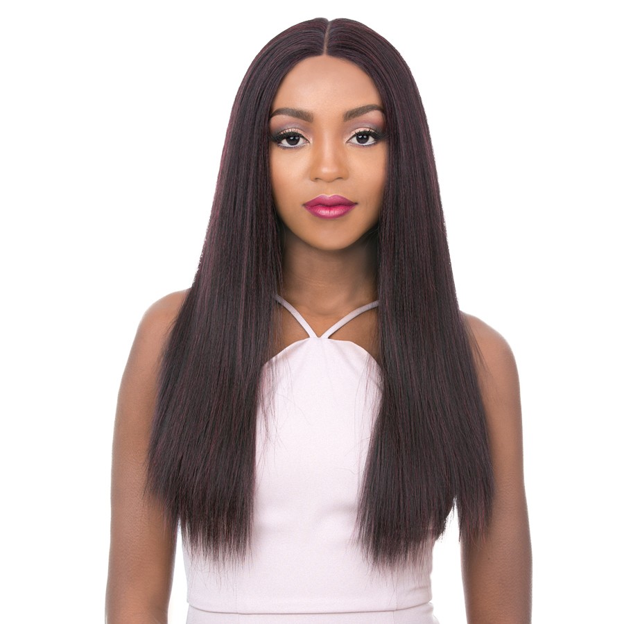 ITS A WIG HUMAN HAIR BLEND LACE FRONT WIG VIXEN X YAKI STRAIGHT